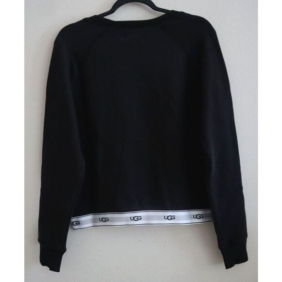 UGG 1104851 Women's Sz Small Black Nena French Terry Sweatshirt - Picture 2 of 12